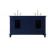 Rhodes 60" Navy Blue Double